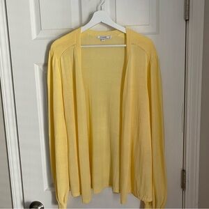 Women's Chico's Summer Romance Long Sleeve Yellow Cardigan Size 3 (16-18)